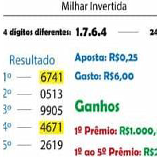 jogo da milhar