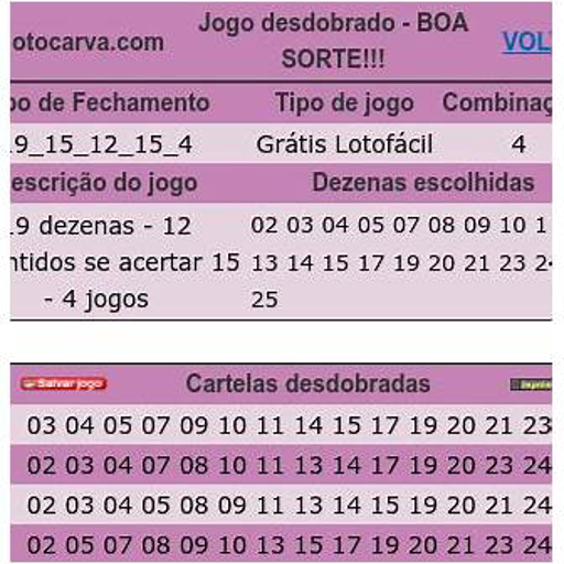 simulador da lotofácil